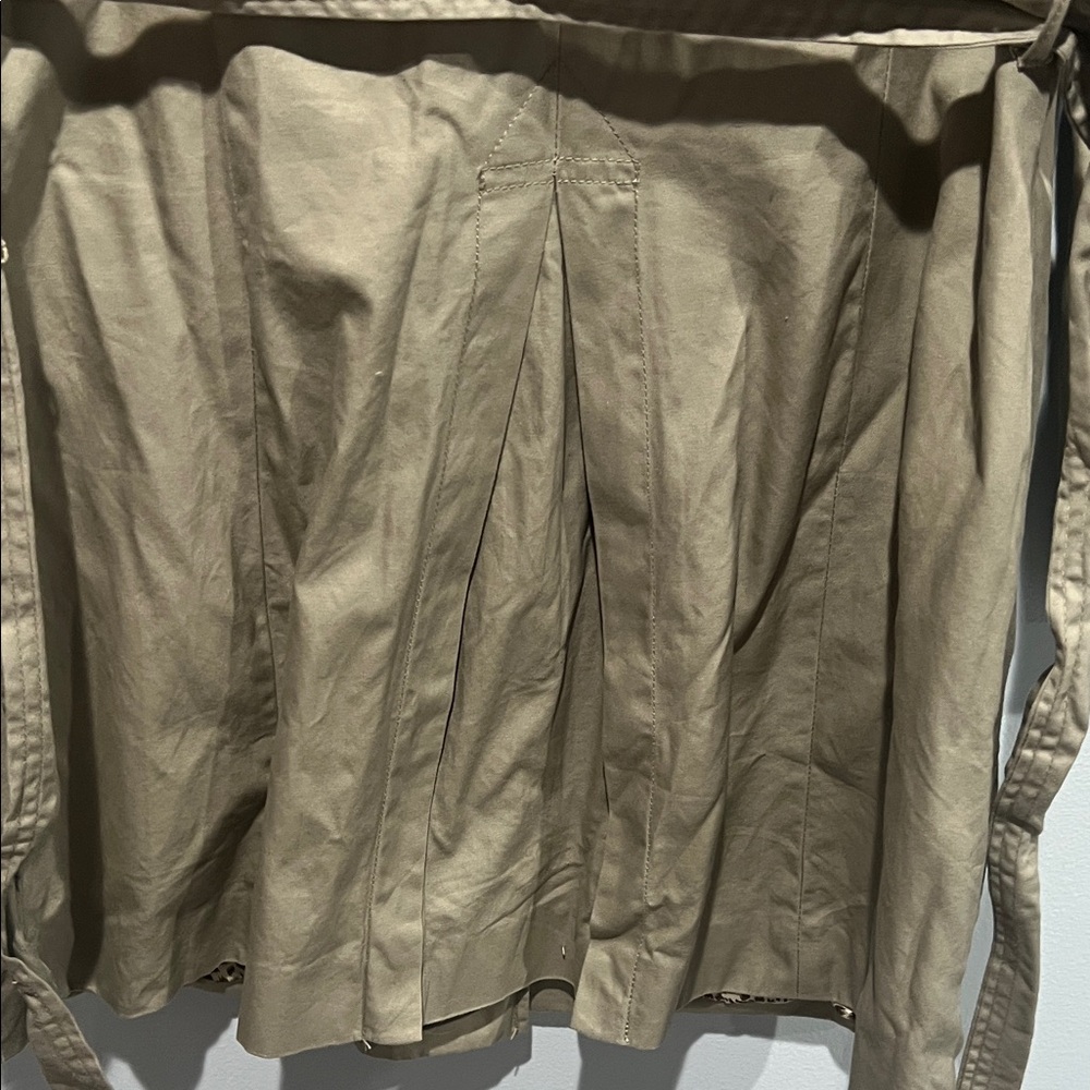 Banana Republic Tan Double-Breasted Trench Coat 🧥 Size Small Belted - Picture 12 of 16